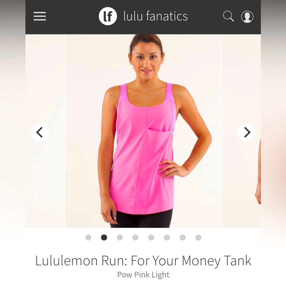 Lululemon Run For Your Money Tank size 4